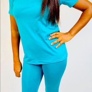 2 piece lounge set in the color forest green